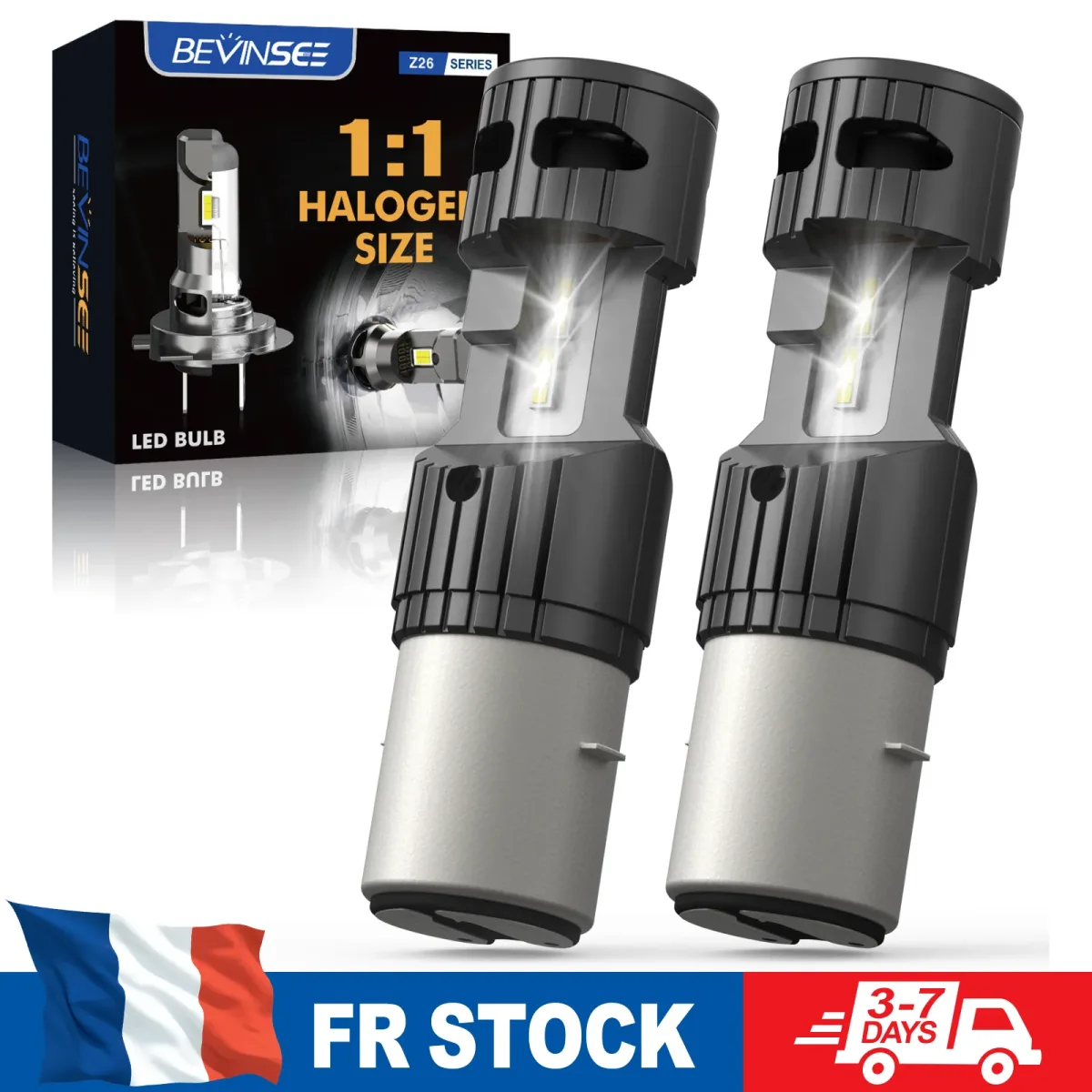 Ampoules de phare LED BA20D H6 pour moto