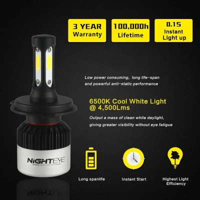 Ampoules de phares LED blanc 6500 K, lot de 2 – image 2