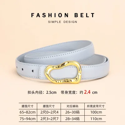 Ceinture femme en cuir véritable – image 3