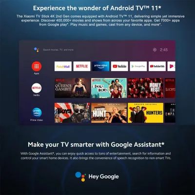 Clé TV 4K Android avec télécommande – image 3
