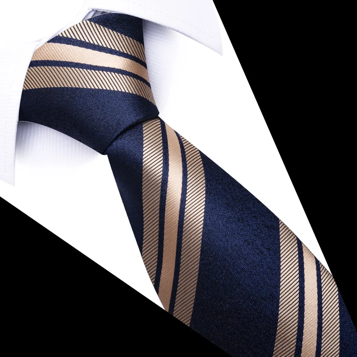 Cravate homme bleu foncé, 145 cm