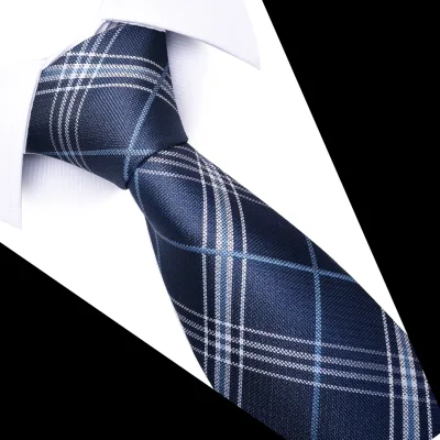Cravate homme bleu foncé, 145 cm – image 3