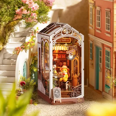 Diorama de café en kit avec lumières LED