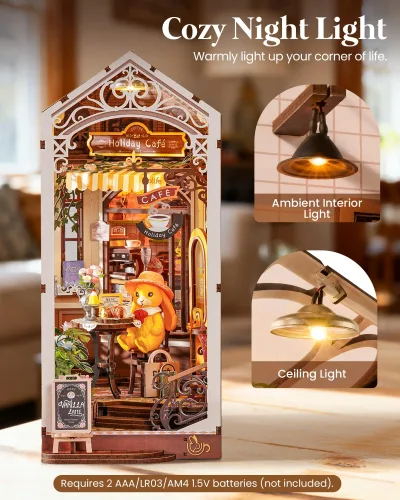 Diorama de café en kit avec lumières LED – image 2