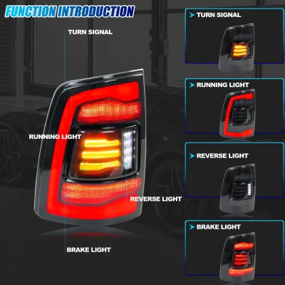 Feux arrière LED séquentiels noirs – image 2