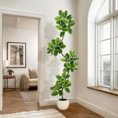 Figuier artificiel et jardinière sphérique – image 3