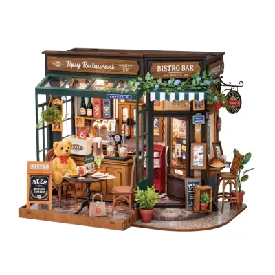 Kit de maison miniature bistrot en plastique