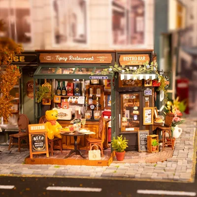 Kit de maison miniature bistrot en plastique – image 2