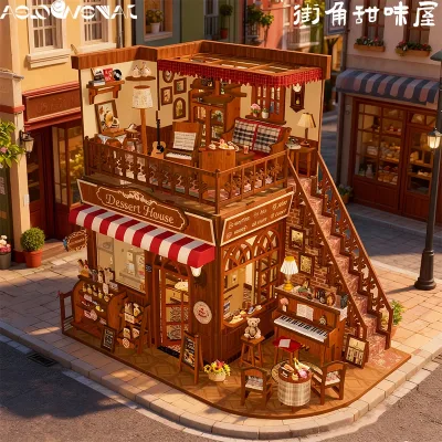Kit puzzle 3D en bois maison de poupée – image 2