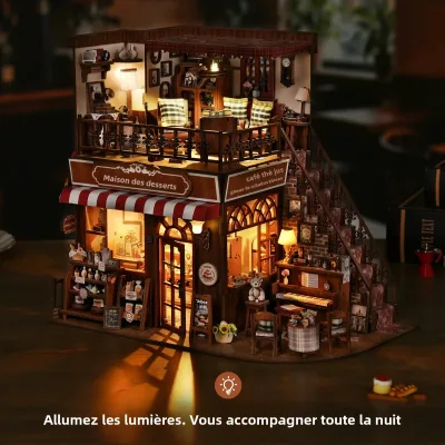 Kit puzzle 3D en bois maison de poupée – image 3