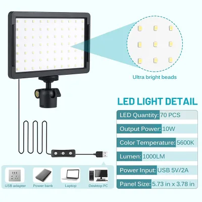 Panneau lumineux LED 5600 K avec trépied – image 3