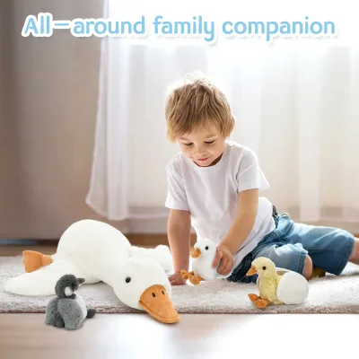 Peluche oie avec bébés et œufs, 60 cm – image 2