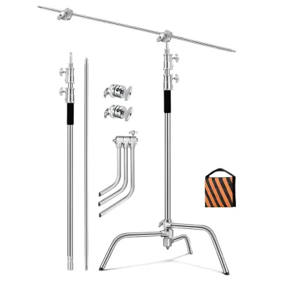 Pied C en acier inoxydable, hauteur 260 cm – image 2