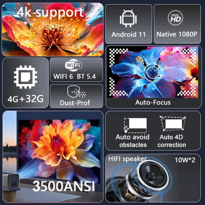 Projecteur J10 1080P autofocus – image 2