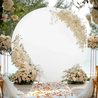 Toile de fond en arc rond, 200 cm, unie – image 3