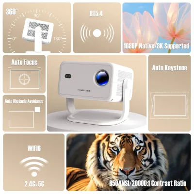 Vidéoprojecteur portable 1080P Android, Wifi – image 2