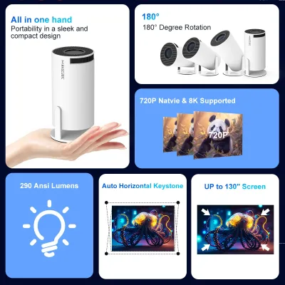 Vidéoprojecteur portable Wifi6 Bluetooth 5.4 – image 2